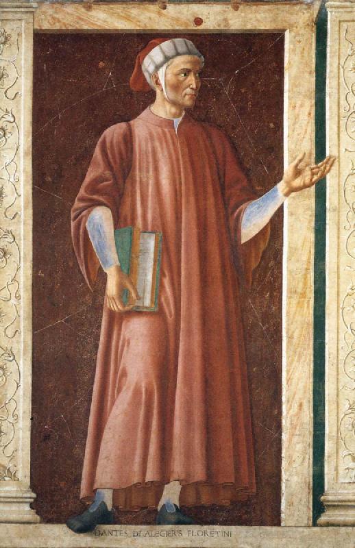 Andrea del Castagno Famous Persons: Dante Allighieri China oil painting art